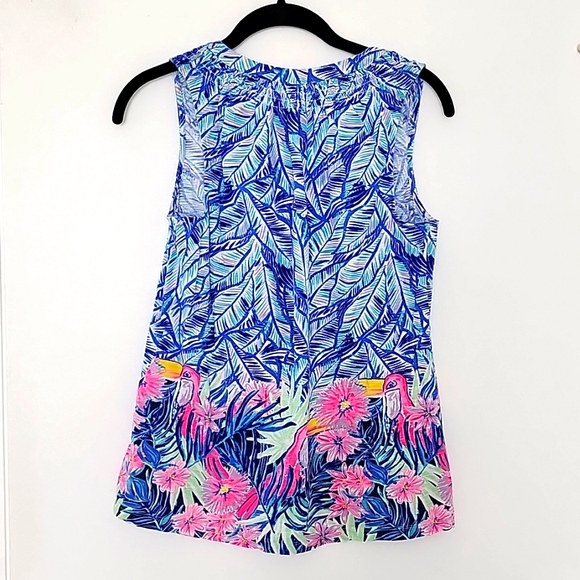 Lilly Pulitzer Essie Bennet Blue Let's Mango top - Picture 3 of 5